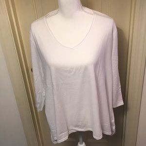 Orvis White 3/4 Sleeve Tunic NWT